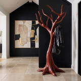 Frosthaven Sculpted Solid Wood Tree Coat Rack Mahogany - Timberustic Tree Coat Rack