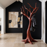 Frosthaven Sculpted Solid Wood Tree Coat Rack Mahogany - Timberustic Tree Coat Rack