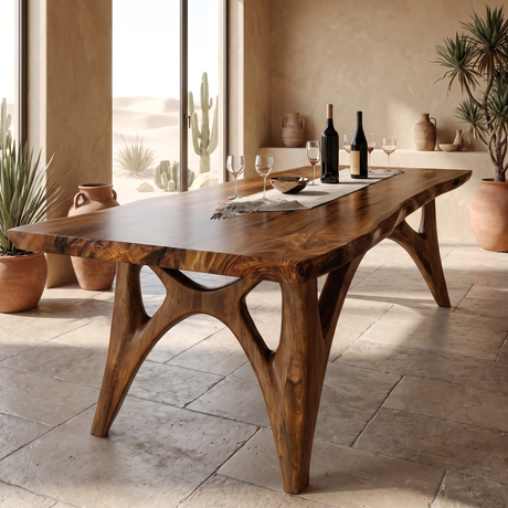 Kaelith Live Edge Solid Wood Dining Table Brown - Timberustic Dining Table
