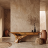Kaelvorn Solid Wood Sculpted Console Table Teak - Timberustic Console Table