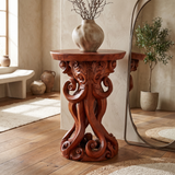 Morvessa Handcrafted Octopus Pedestal Stand Mahogany - Timberustic Pedestal Stand