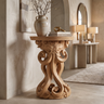 Morvessa Handcrafted Octopus Pedestal Stand Natural Oak - Timberustic Pedestal Stand