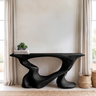 Mythrion Sculpted Solid Wood Console Table Black - Timberustic Console Table