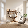 Nerithra Sculpted Solid Wood Console Table with Shelves Brown - Timberustic Console Table with Shelves