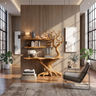 Nerithra Sculpted Solid Wood Console Table with Shelves Teak - Timberustic Console Table with Shelves