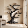 Nightbriar Handcrafted Solid Wood Tree Bookshelf Black - Timberustic Tree Bookshelf