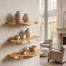 Norvella Live Edge Solid Wood Floating Shelf SPA583831 Natural Oak - Timberustic Floating Shelf