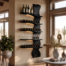 Norveth Live Edge Solid Wood Floating Wine Shelf SPA395873 Black - Timberustic Floating Wine Shelf