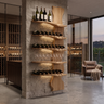 Norveth Live Edge Solid Wood Floating Wine Shelf SPA395873 Natural Oak - Timberustic Floating Wine Shelf
