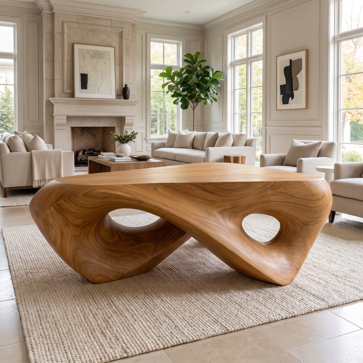 Norwyn Handcrafted Solid Wood Coffee Table Teak - Timberustic Coffee Table