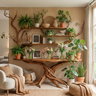 Nythera Sculpted Solid Wood Console Table with Shelves Brown - Timberustic Console Table with Shelves