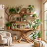 Nythera Sculpted Solid Wood Console Table with Shelves Teak - Timberustic Console Table with Shelves