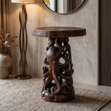Nythorin Handcrafted Octopus Pedestal Stand Dark Walnut - Timberustic Pedestal Stand