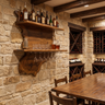 Oakmere Live Edge Solid Wood Floating Wine Shelf SPA912481 Brown - Timberustic Floating Wine Shelf