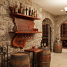Oakmere Live Edge Solid Wood Floating Wine Shelf SPA912481 Mahogany - Timberustic Floating Wine Shelf