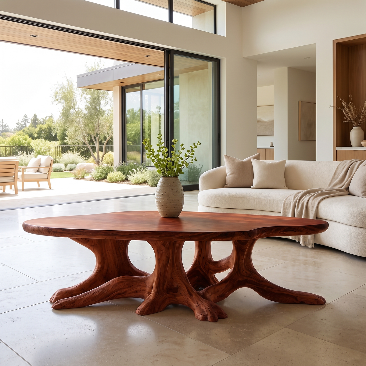 Olivareth Handcrafted Solid Wood Coffee Table Mahogany - Timberustic Coffee Table