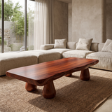 Organic Modern Solid Wood Coffee Table Mahogany - TimbeRustic Coffee Table
