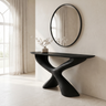 Orivane Sculpted Solid Wood Console Table Black - Timberustic Console Table