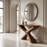 Orivane Sculpted Solid Wood Console Table Brown - Timberustic Console Table