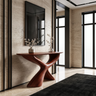 Orivane Sculpted Solid Wood Console Table Mahogany - Timberustic Console Table