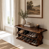 Orlan Organic Modern Solid Wood Shoe Rack Dark Walnut - Timberustic Shoe Rack