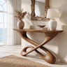 Orlathen Sculpted Solid Wood Console Table Brown - Timberustic Console Table