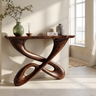 Orlathen Sculpted Solid Wood Console Table Dark Walnut - Timberustic Console Table