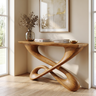 Orlathen Sculpted Solid Wood Console Table Teak - Timberustic Console Table