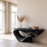 Oryndor Sculpted Solid Wood Console Table Black - Timberustic Console Table