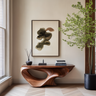 Oryndor Sculpted Solid Wood Console Table Brown - Timberustic Console Table