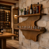 Ravencrest Live Edge Handcrafted Floating Wine Shelf SPA058902 Brown - Timberustic Floating Wine Shelf