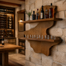 Ravencrest Live Edge Handcrafted Floating Wine Shelf SPA058902 Brown - Timberustic Floating Wine Shelf
