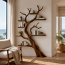 Ravenshade Handcrafted Solid Wood Tree Bookshelf Brown - Timberustic Tree Bookshelf