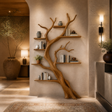 Ravenshade Handcrafted Solid Wood Tree Bookshelf Teak - Timberustic Tree Bookshelf