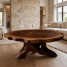 Roothaven Live Edge Solid Wood Coffee Table — Dark Walnut
