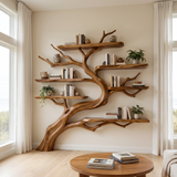 Seabranch Handcrafted Solid Wood Tree Bookshelf Brown - Timberustic Tree Bookshelf