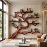 Seabranch Handcrafted Solid Wood Tree Bookshelf Mahogany - Timberustic Tree Bookshelf