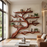 Seabranch Handcrafted Solid Wood Tree Bookshelf Mahogany - Timberustic Tree Bookshelf