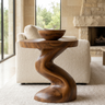 Seravon Handcrafted Solid Wood Side Table SPA825813 — Brown