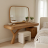 Sylvara Solid Wood Cosmetic Table Teak - Timberustic Cosmetic Table