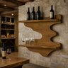 Sylvaren Live Edge Handcrafted Floating Wine Shelf SPA247810 Brown - Timberustic Floating Wine Shelf