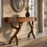 Sylvaric Sculpted Solid Wood Console Table Brown - Timberustic Console Table