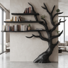 Sylvenoak Live Edge Solid Wood Tree Bookshelf Black - Timberustic Tree Bookshelf