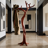 Thalorin Sculpted Solid Wood Tree Coat Rack Mahogany - Timberustic Tree Coat Rack