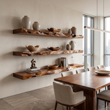 Thalven Live Edge Solid Wood Floating Shelf SPA835873 Brown - Timberustic Floating Shelf