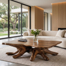Tharvane Handcrafted Solid Wood Coffee Table Brown - Timberustic Coffee Table