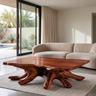 Tharvane Handcrafted Solid Wood Coffee Table Mahogany - Timberustic Coffee Table