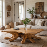 Tharvane Handcrafted Solid Wood Coffee Table Teak - Timberustic Coffee Table