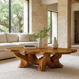 Theravelle Handcrafted Solid Wood Coffee Table Teak - Timberustic Coffee Table