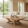 Thervane Handcrafted Solid Wood Coffee Table Natural Oak - Timberustic Coffee Table